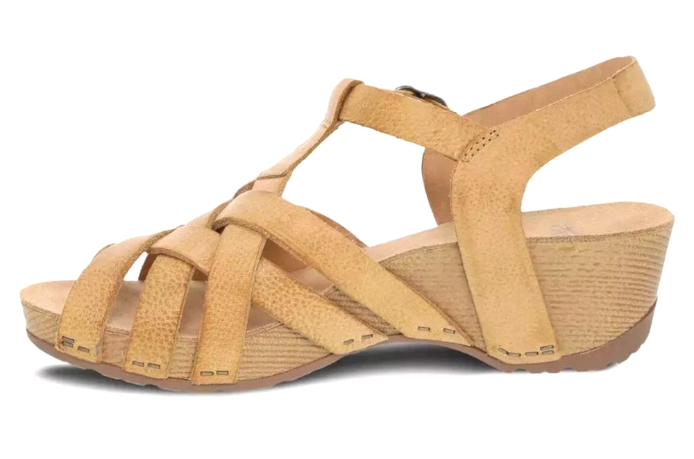 Dansko Tinley Tan Milled Burnished Leather Sandals Shoes Women Size 42 US 10