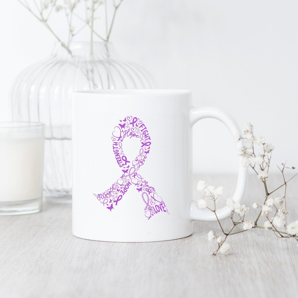 Pancreatic Cancer Fight Strength Love Mug Pancreatic Cancer Survivor Gift