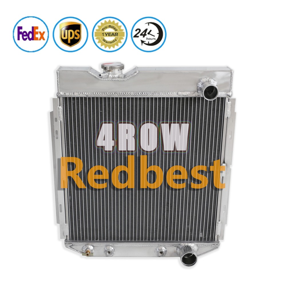 4Row Aluminum Cooling Radiator Fits 1960-1966 Ford Mustang Falcon Comet V8 AT/MT