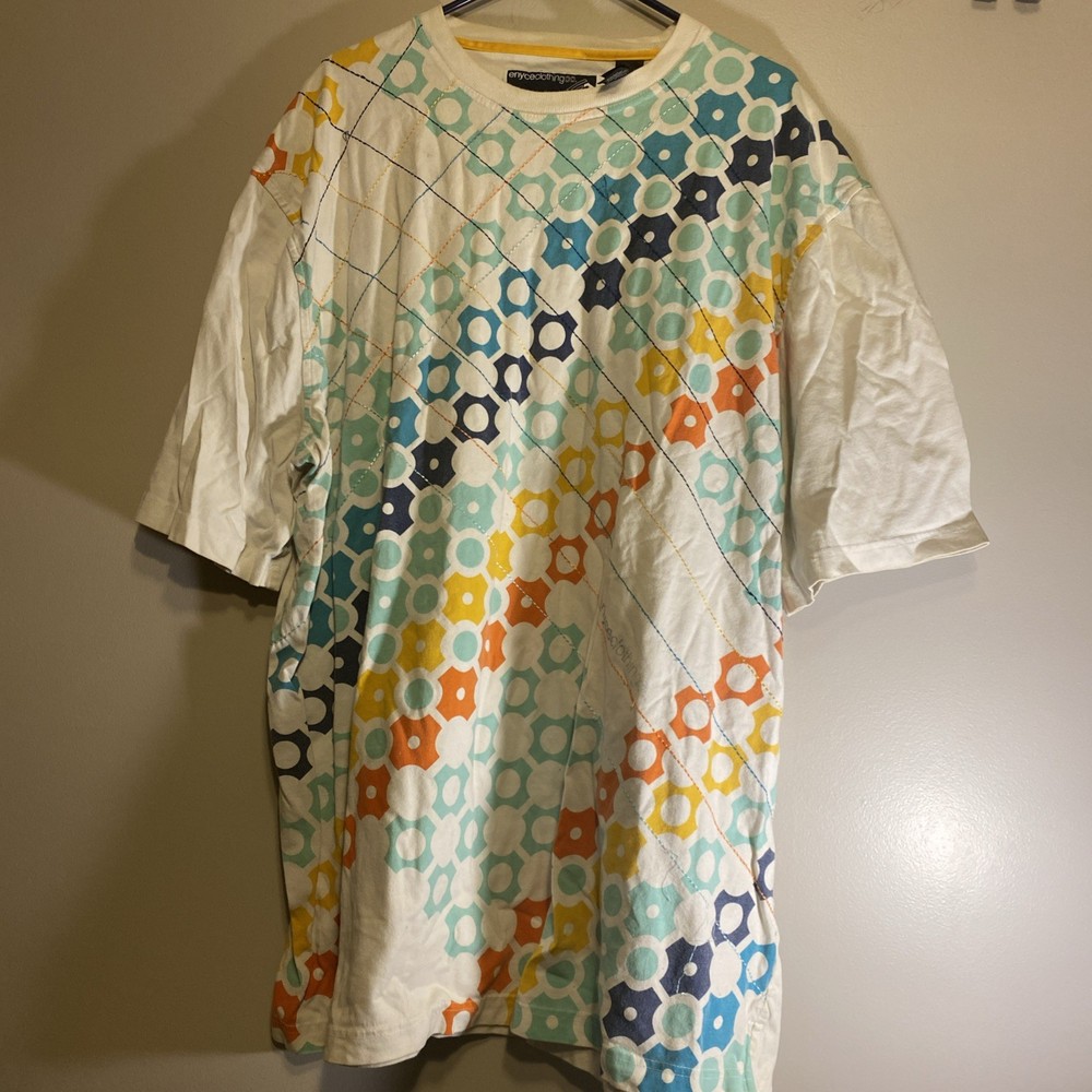 Vintage Y2K Enyce Loud Colorful Geometric Graphic Print Tee Men’s 3XL Hip hop