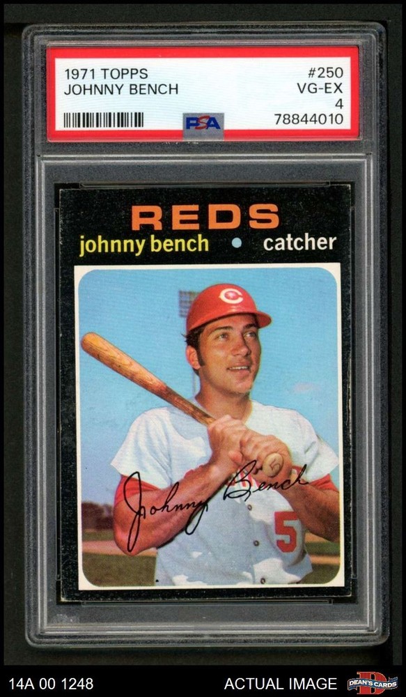1971 Topps #250 Johnny Bench Reds HOF PSA 4 - VG/EX