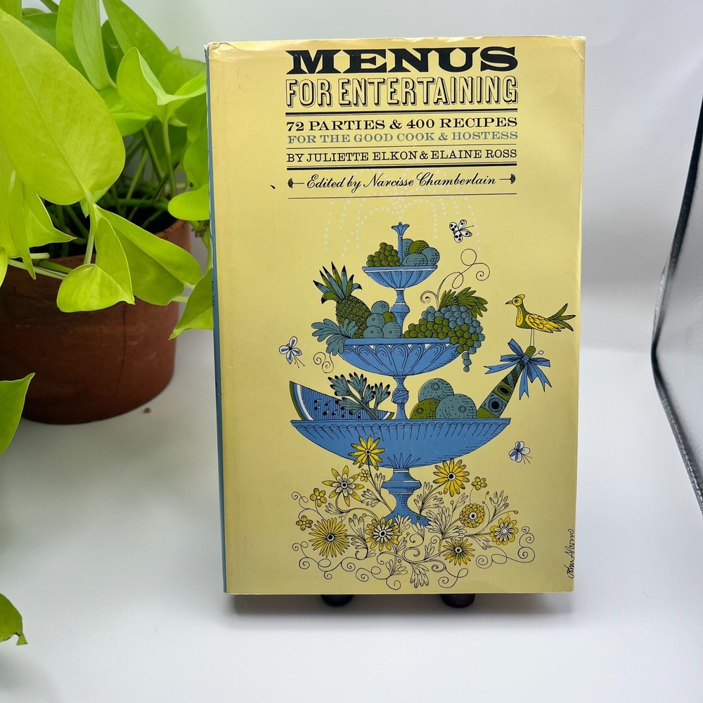 Vintage 1960 Menus for Entertaining Book Club Edition Illustrated Recipes Juliet