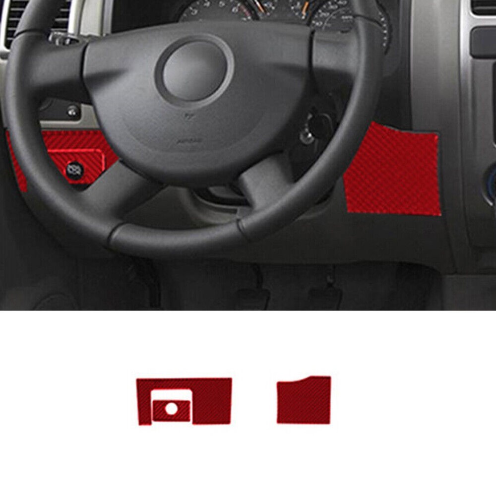 Colorado/Canyon Red Carbon Fiber Driver Side Dash Trim 3Pcs Set