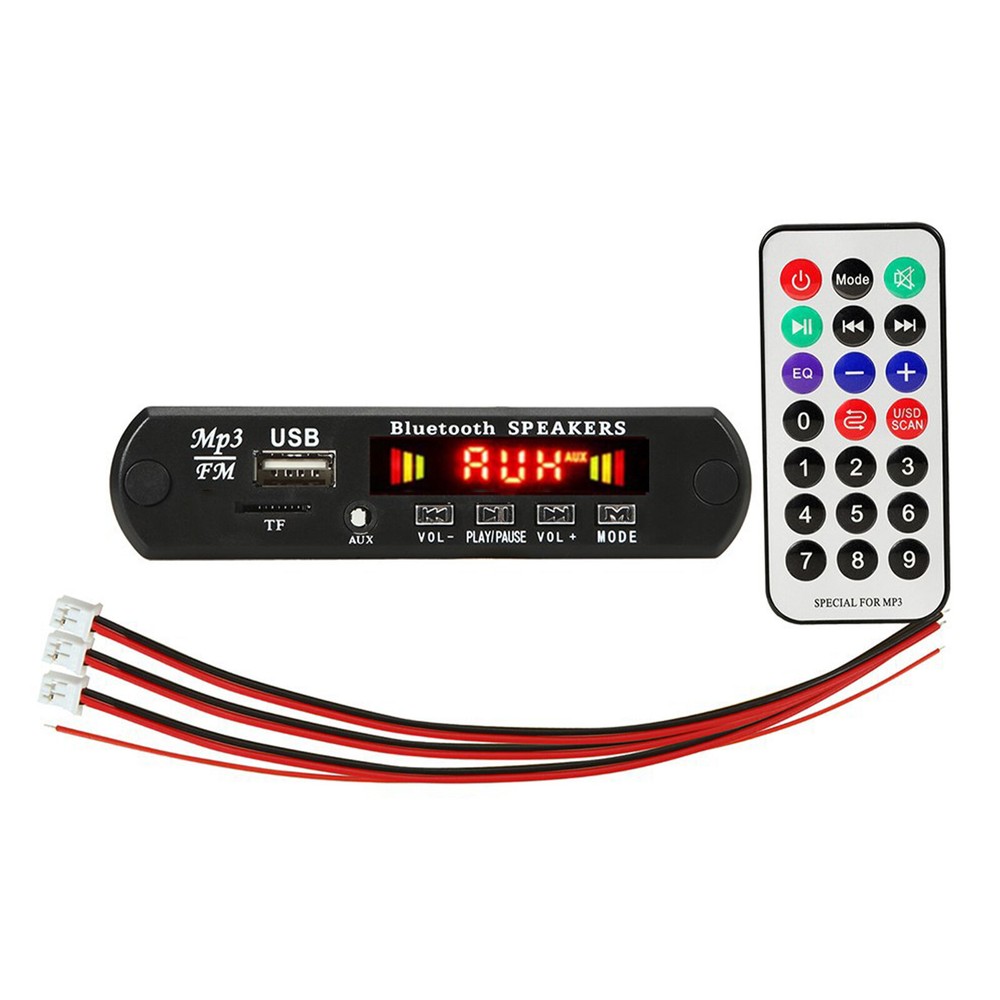 Placa decodificadora MP3 2*25W Bluetooth-5.0 para automóvil soporte FM modo de grabación TF/USB