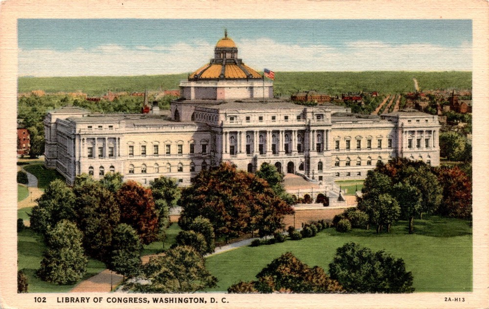 LIBRARY OF CONGRESS, WASHINGTON, D. C. Postcard