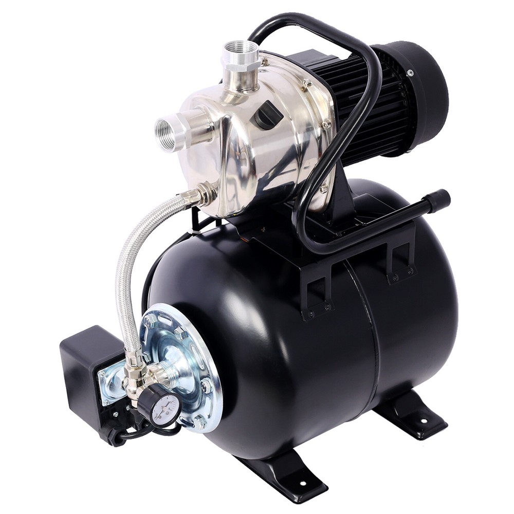 1.6HP 40PSI Shallow Well Pump w/ Pressure Tank Automatic Water Booster for Home