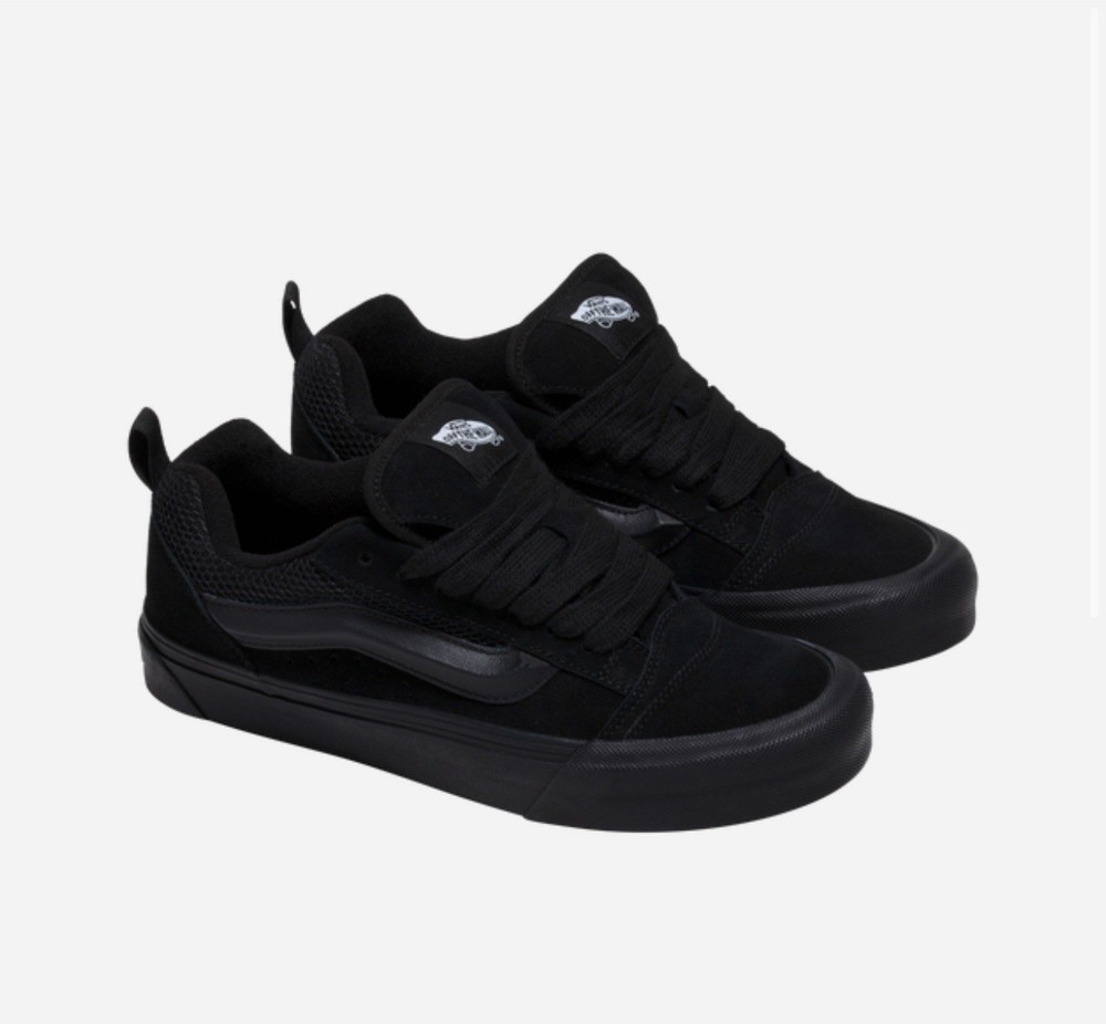 Men's Vans Knu Skool Triple Black Size 10 Skate Classic Low Top VN0009QCBKA