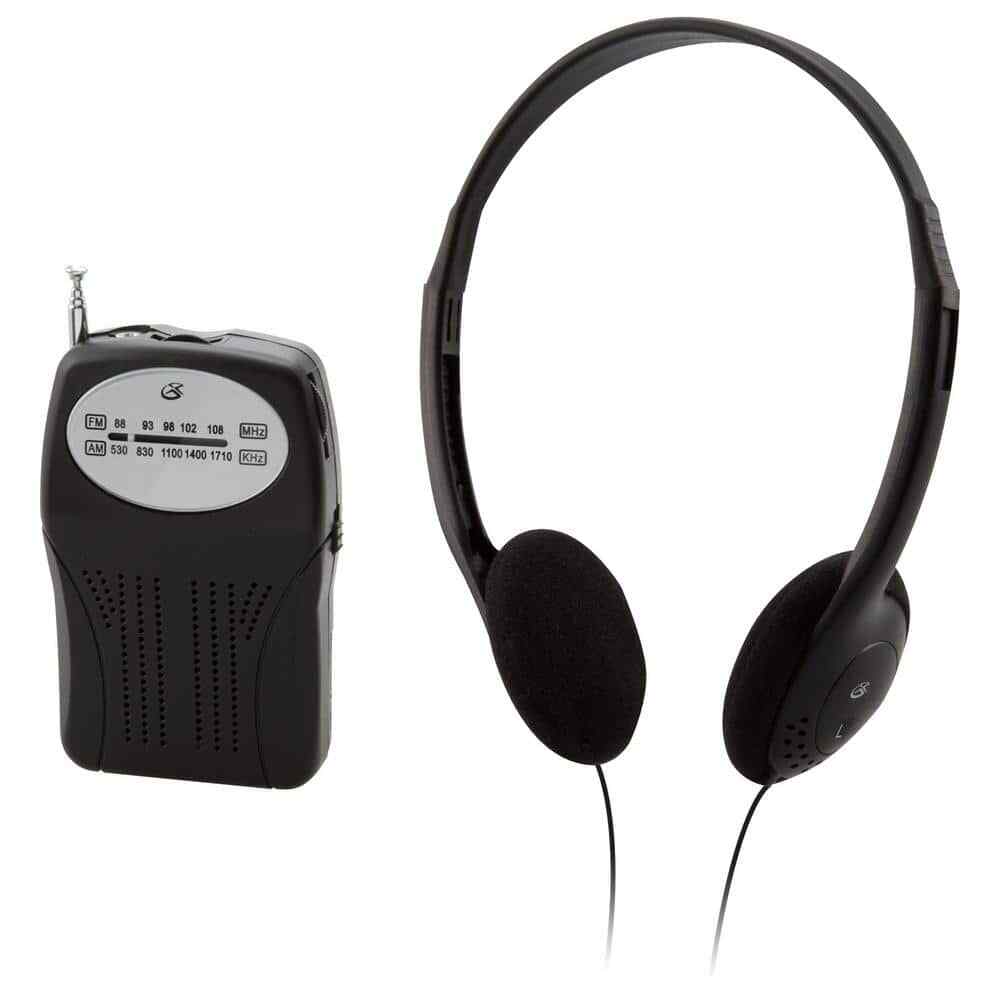 Portable AM/FM Radio Headphones