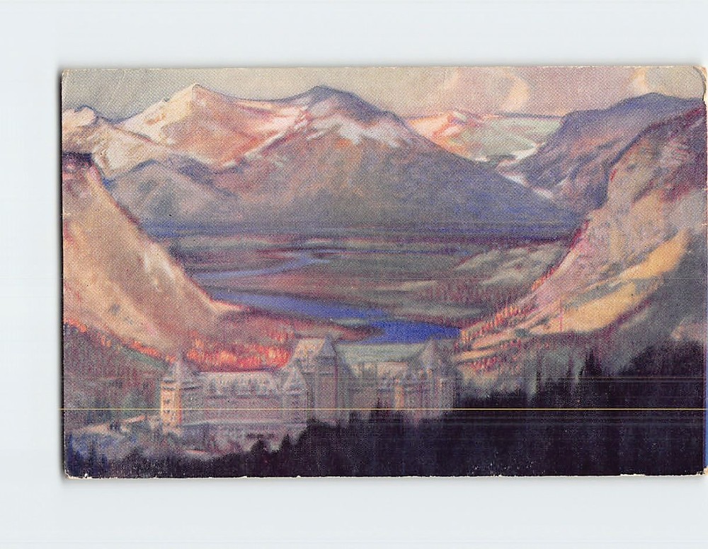 Postcard Banff Springs Hotel Banff Alberta Canada