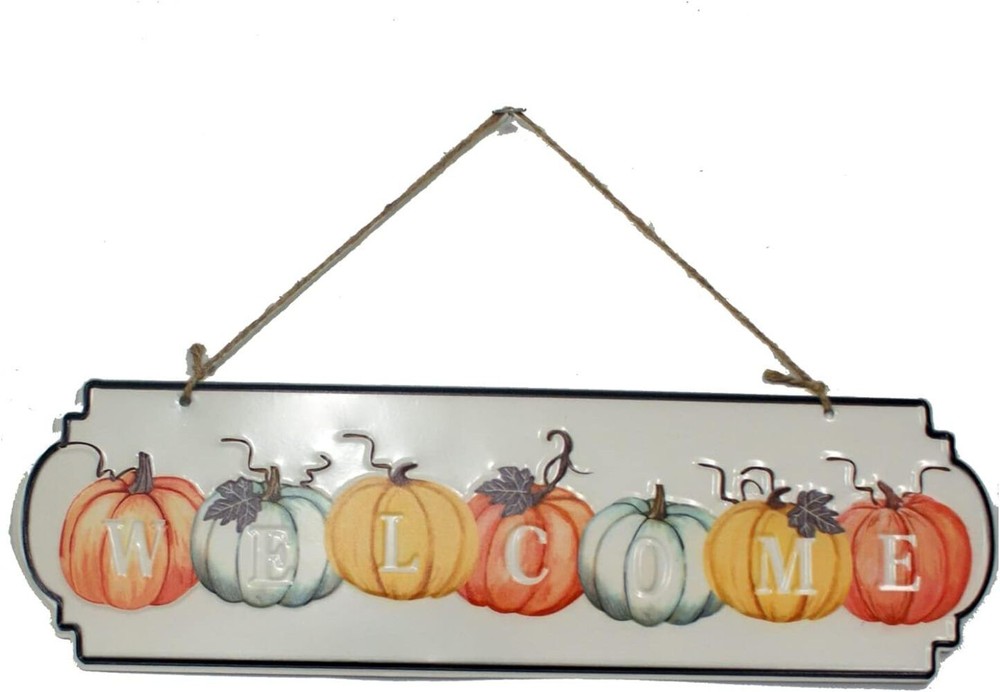 36584 - Metal Welcome Pumpkin Sign 15