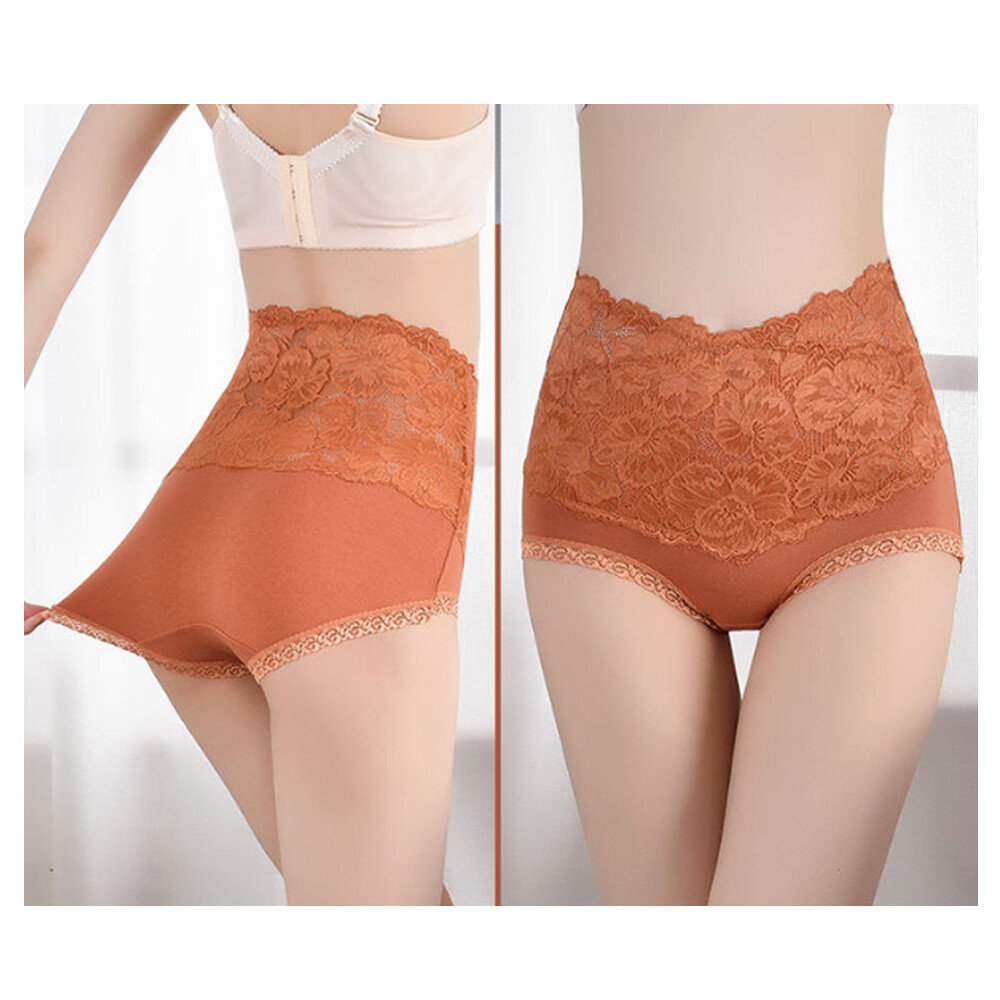High Waist Knickers Panties Briefs Underwear Stretch Lace Tummy Tightening !