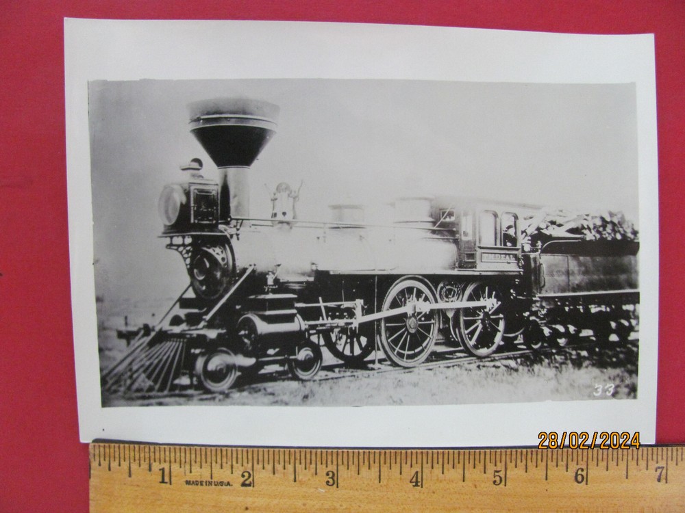 Central Vermont Railroad 4-4-0 Locomotive Tm Deal Cv Rr Original Photo 1860