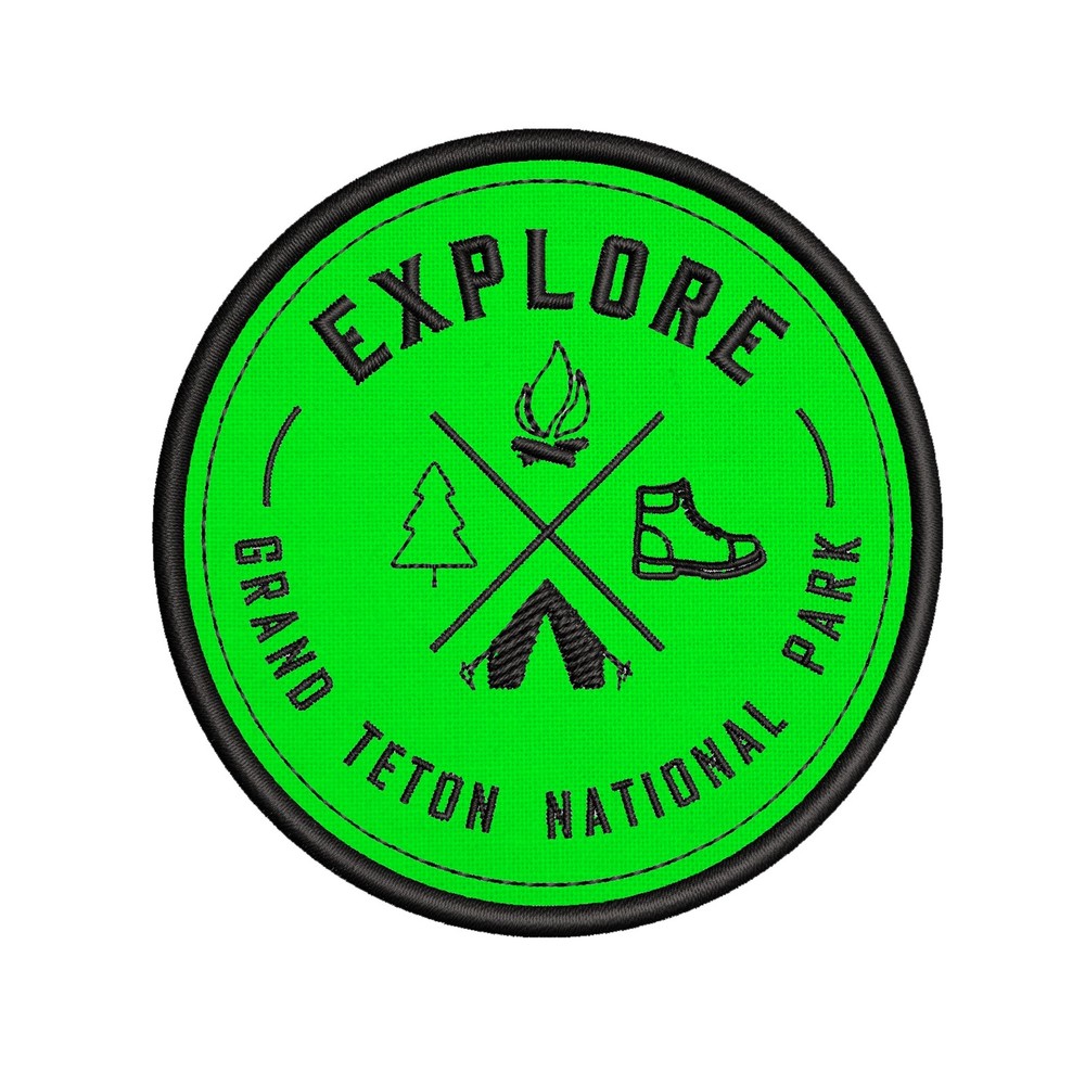 Grand Teton National Park 3.5 Inch Embroidered Iron-On Souvenir Patch
