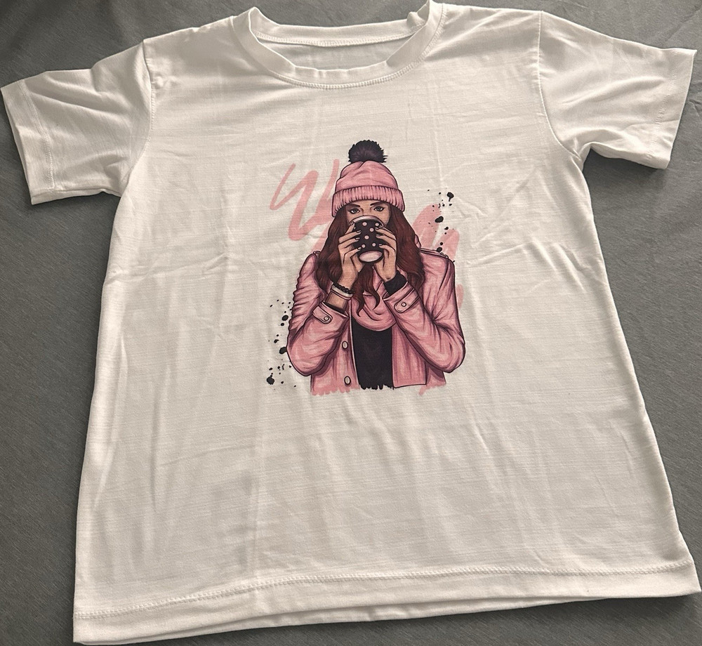 Teens White Cotton Graphic Print Crew Neck Short Sleeve T-Shirt