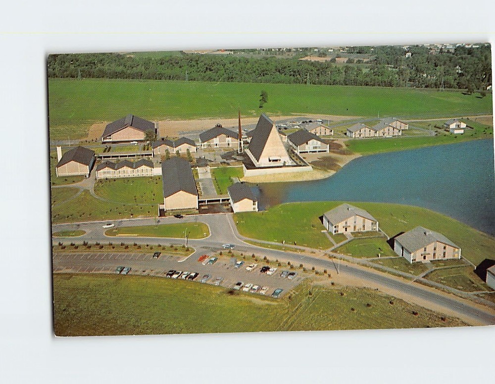 Postcard Aerial View Central Group Concordia Senior College Fort Wayne Indiana