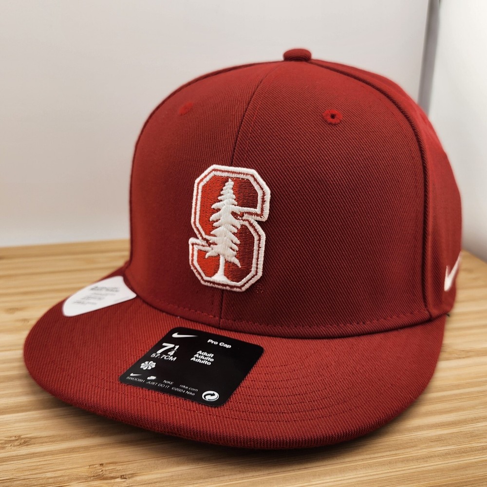 Stanford Cardinal Fitted Hat, Red Color, Nike Pro Cap, DRI-FIT, Size 7 1/4