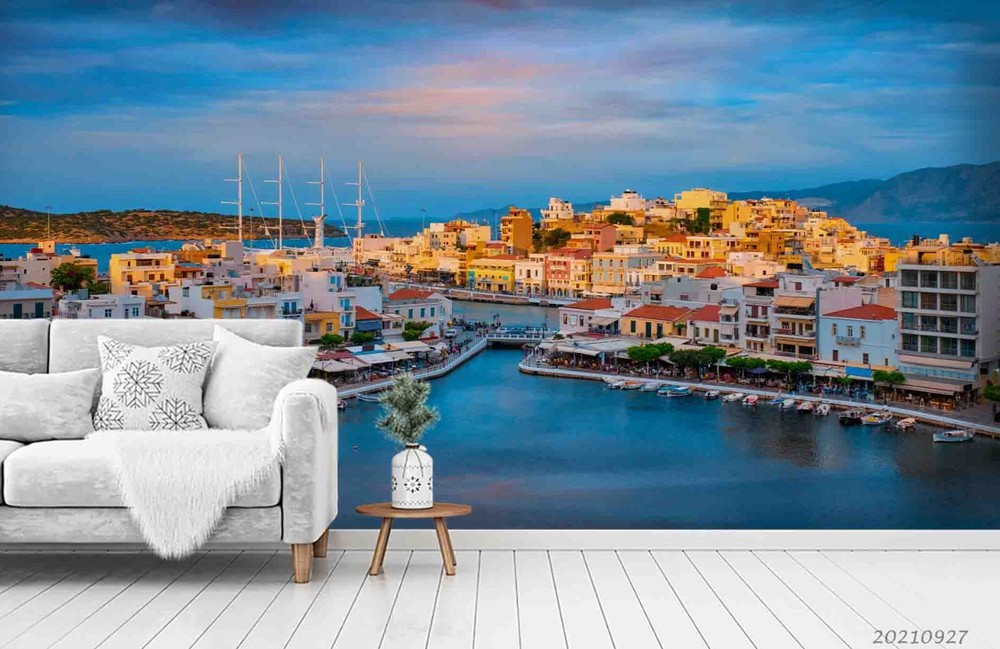 3D Sky Sea City Building Wall Murals Wallpaper Murals Wall Sticker 42