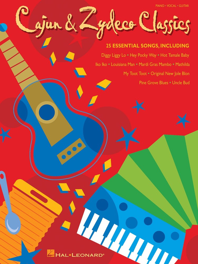 Cajun & Zydeco Classics Piano Sheet Music Guitar Chords 25 Songs Book