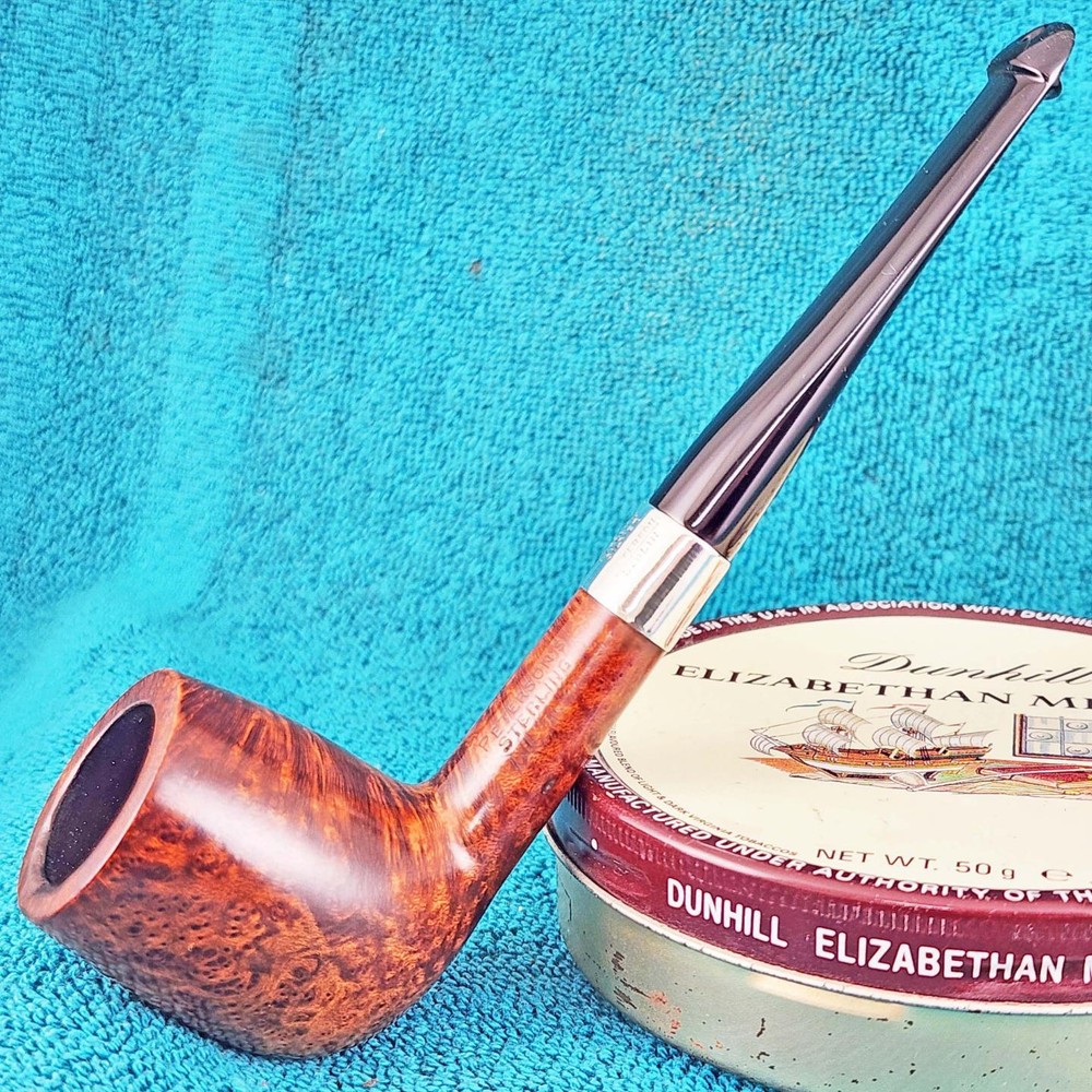 GORGEOUS! PRE REPUBLIC! PETERSON'S STERLING CLASSIC BILLIARD 1945-47 Estate Pipe