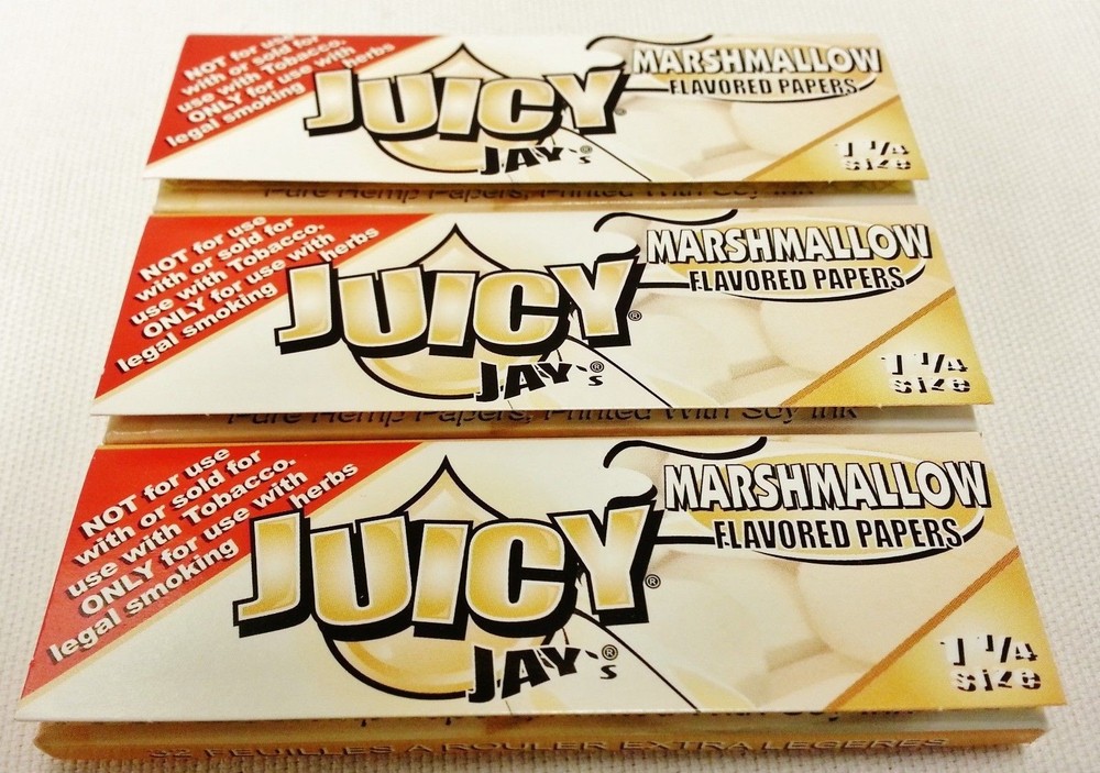 3-Pack Juicy Jay's Marshmallow Flavor 1 1/4 Papers with Free Shipping