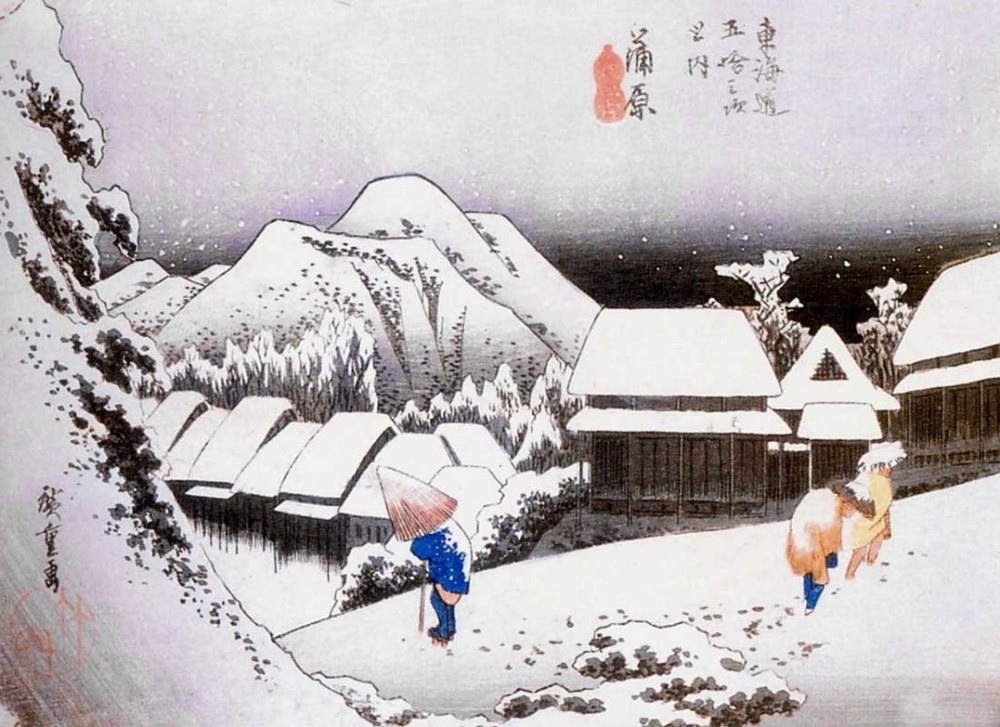 Ando Hiroshige *FRAMED* CANVAS ART Japanese 16