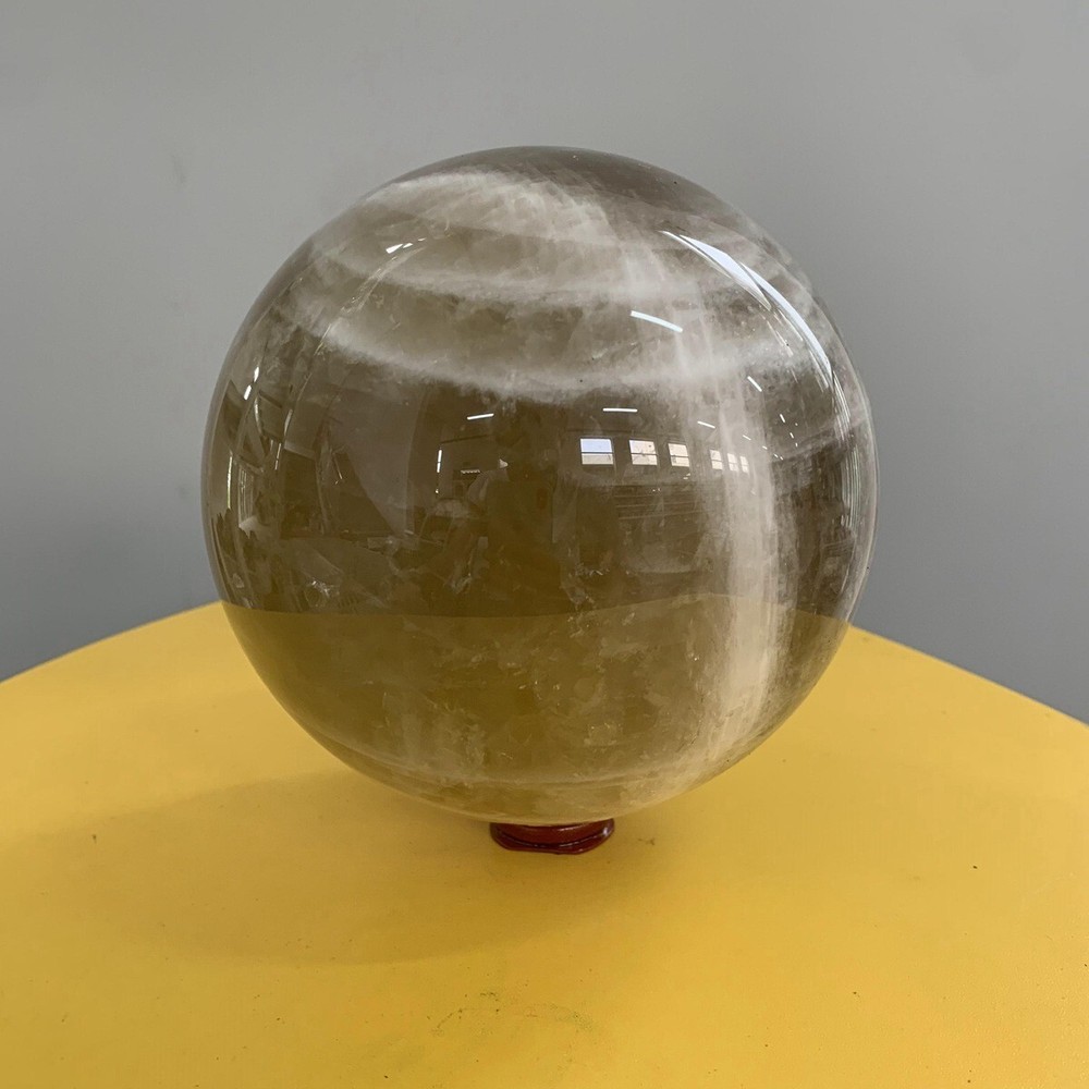 4393g Natural Smoky Citrine Quartz Sphere Crystal Ball for Reiki Healing Meditation and Decorative Use