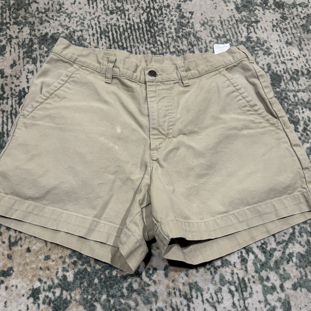 Patagonia Mens 34 Khaki Organic Cotton Canvas Stand Up Shorts Hiking Gorpcore