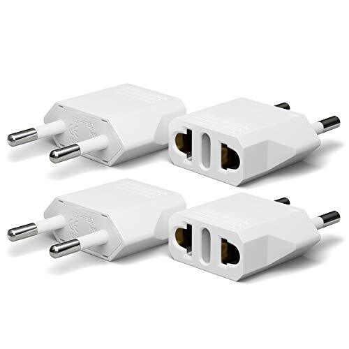 4 Pack European Travel Plug Adapter, US to Europe Adapter Type C Outlet Conve...
