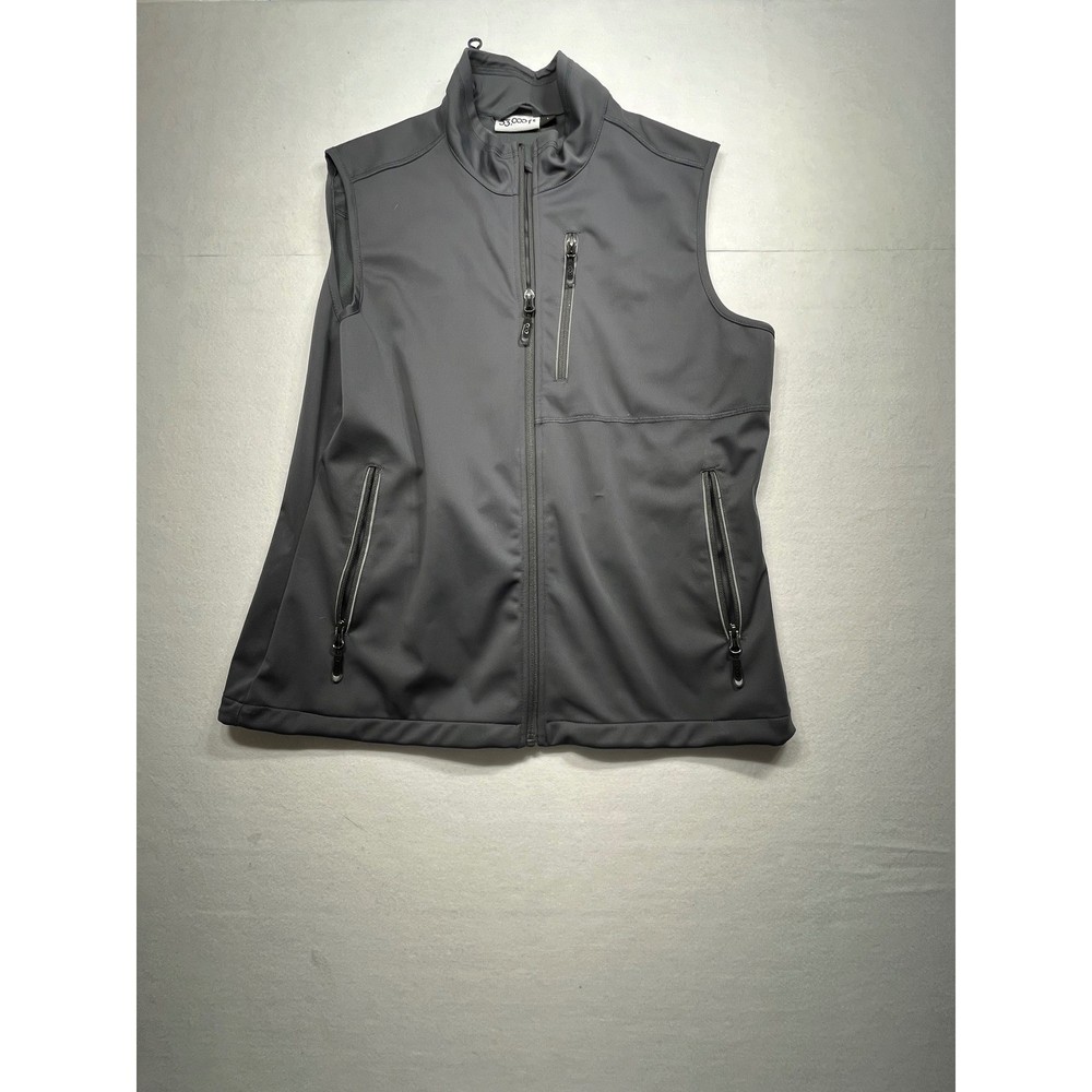 33000ft Men's Gray Softshell Full Zip Vest Size L Outdoor Activewear