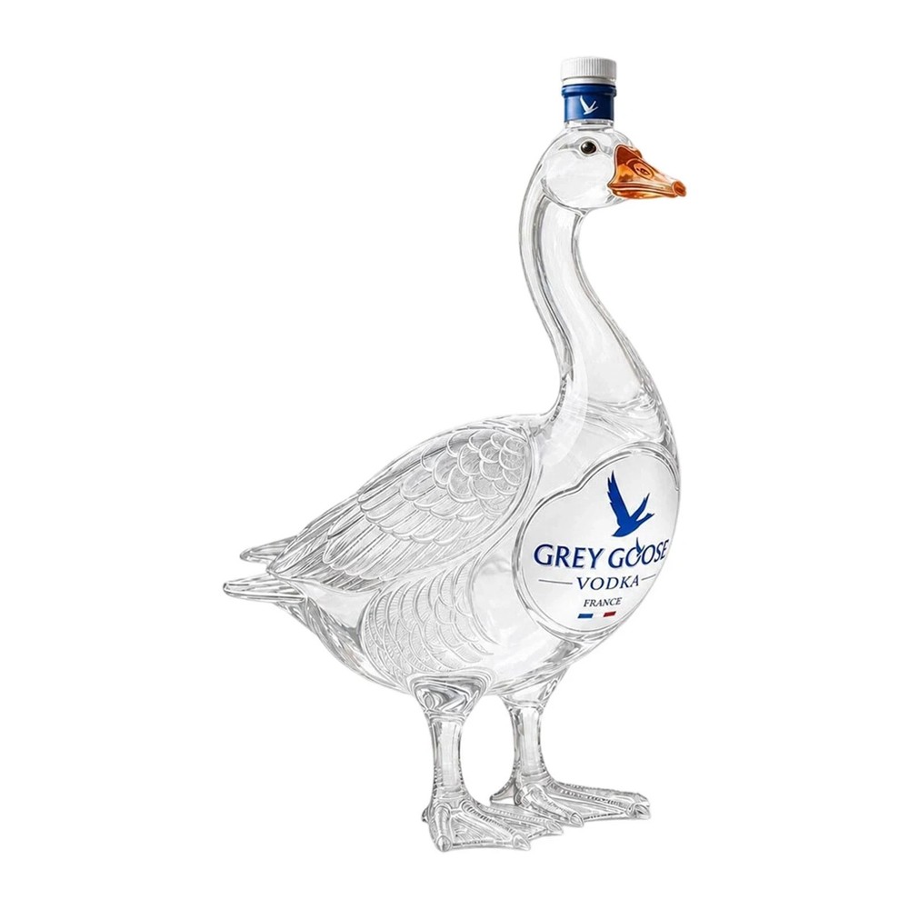 2026 New 3D Sculpted Grey Goose Glass Whiskey Bottle