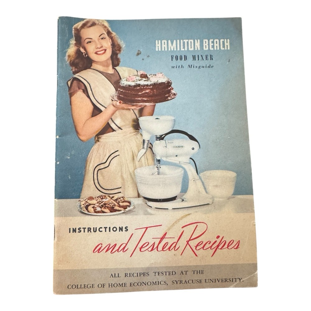 Hamilton Beach Food Mixer Instructions And  Tested Recipes  1948