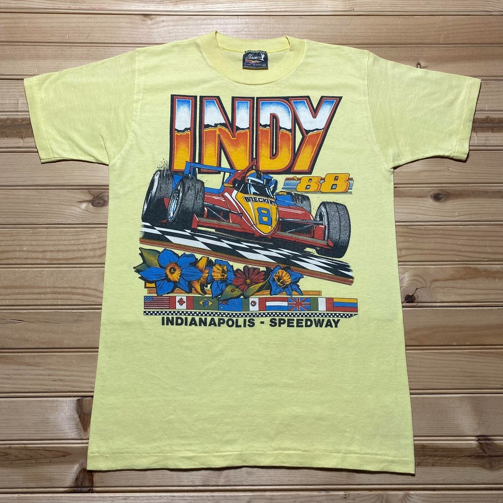 Vintage 1988 Indy 500 Indianapolis Speedway #8 Car Racing Shirt USA Size Medium