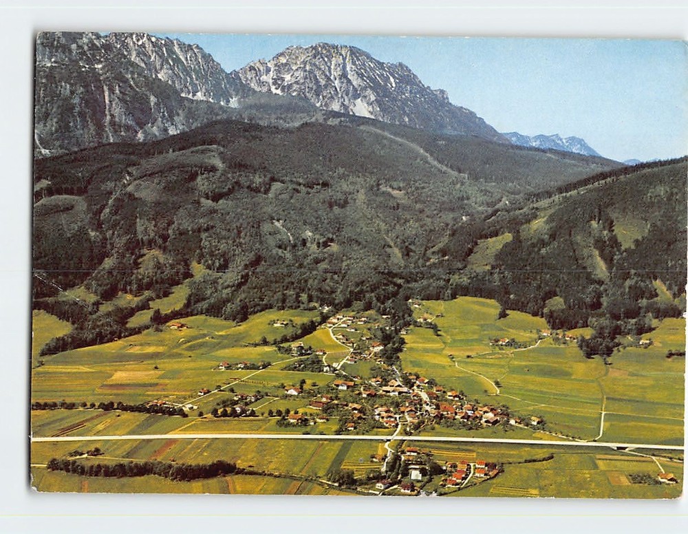 Postcard Aerial View Aufham Upper Bavaria Germany