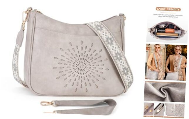 Hobo Bag for Women, Crossbody Bags for Women Trendy Bucket Purses and 04-gray