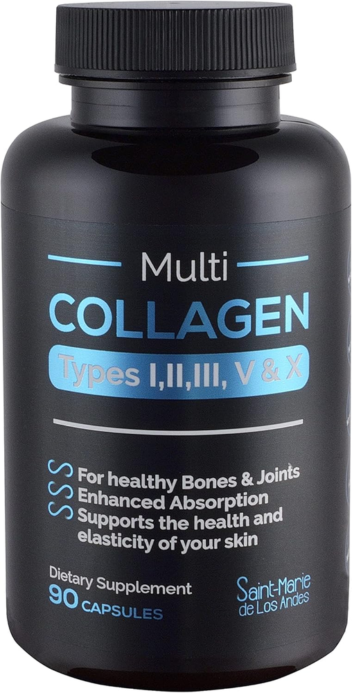 Multi Collagen Pills Absorption Enhancer Non-GMO Collagen Supplements Unflavored