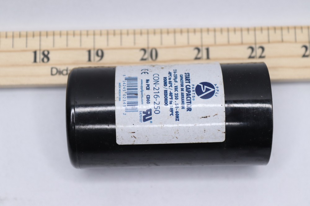 Appli Parts Universal Fit Motor Start Capacitor 250 AC 1-3/4