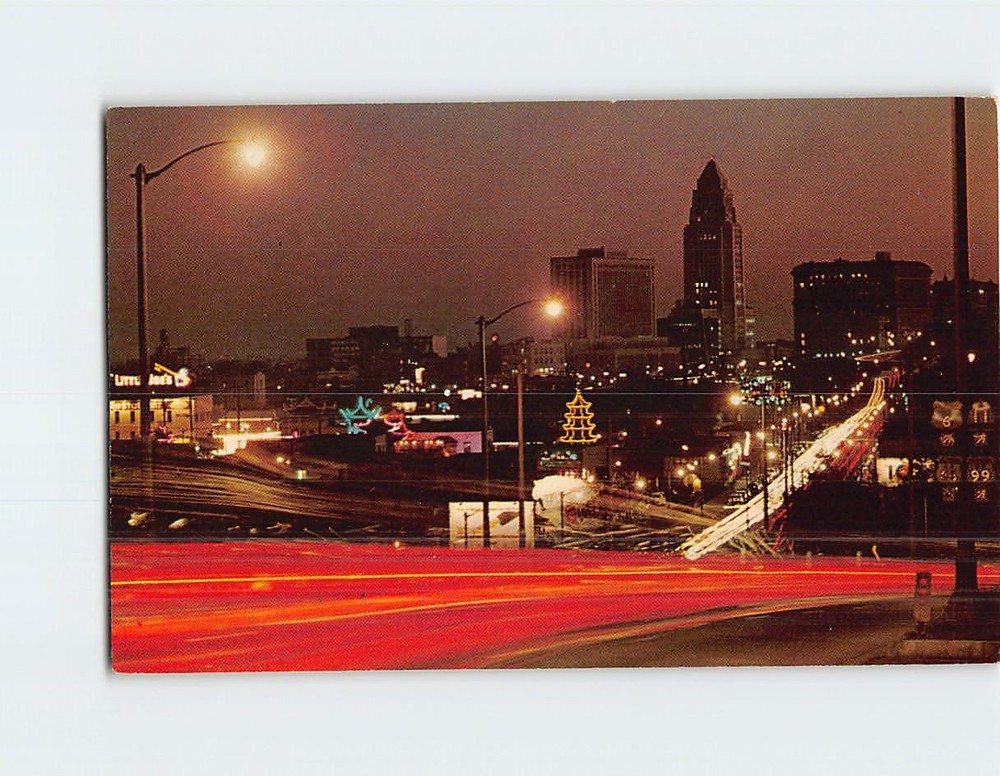 Postcard Los Angeles Civic Center & Chinatown California USA