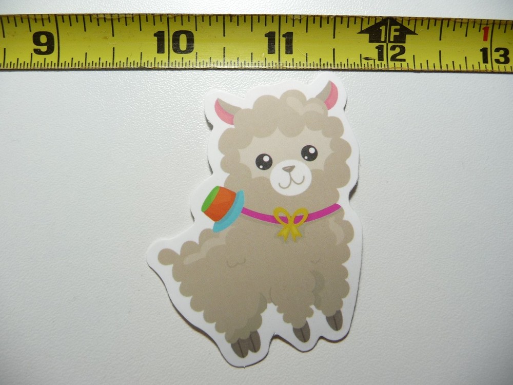 Baby Llama Farm Pet Sticker Decal with Bow