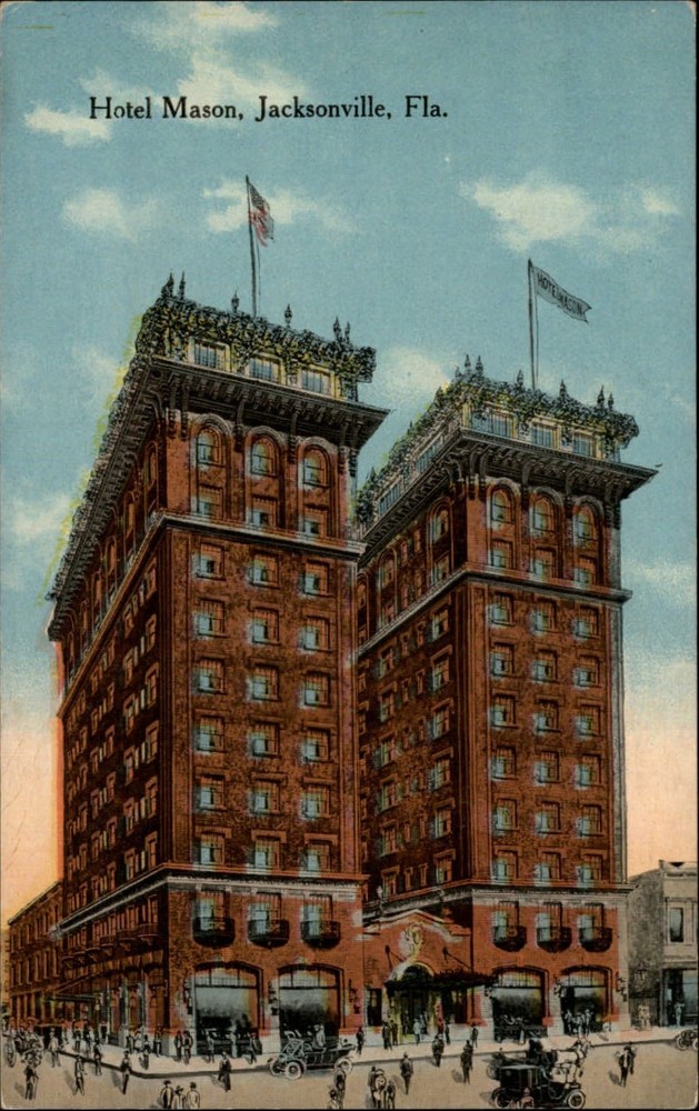 Hotel Mason ~ Jacksonville Florida FL ~ unused c1910 vintage postcard