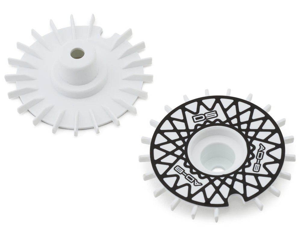 DS Racing Flat Aero Drift Wheel Covers (White/Black Mesh) (2) [DSC-AD-BW-BME](Drift Element Wheels)