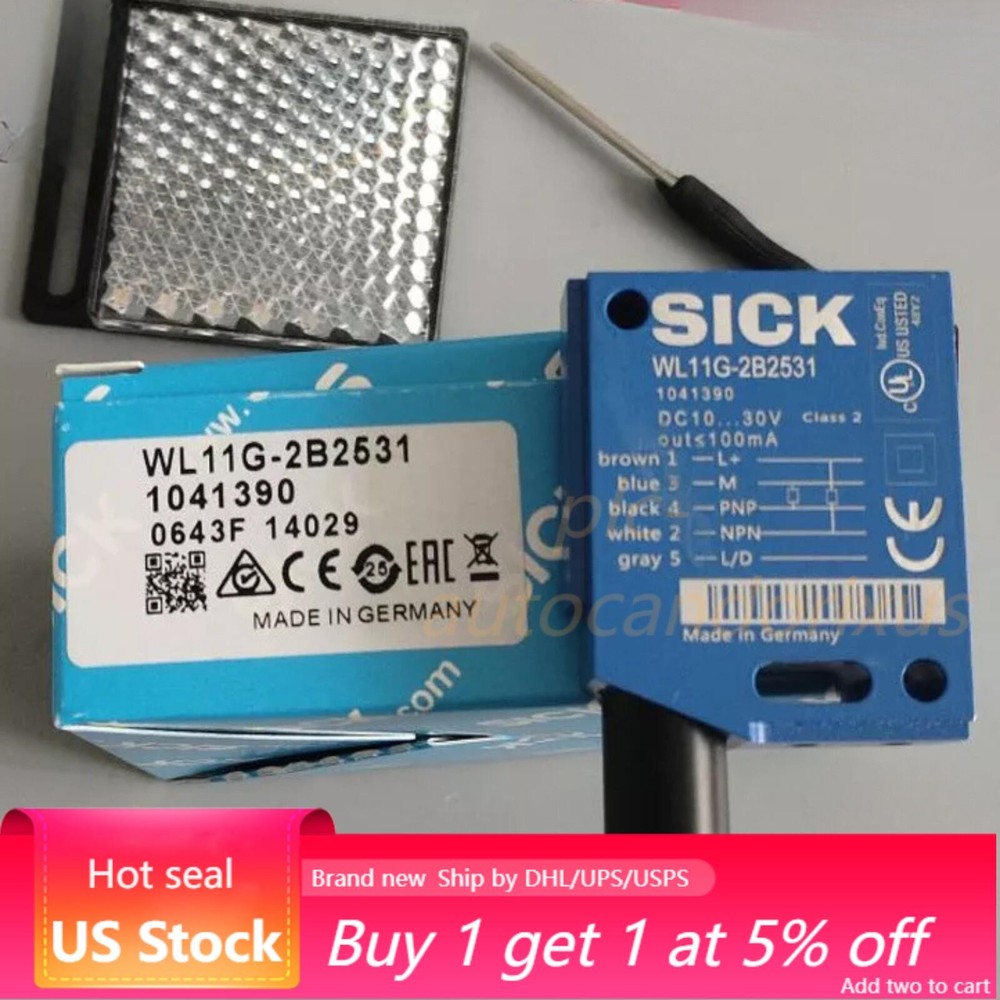 NEW SICK WL11G-2B2531 1041390 WL11G2B2531 Photoelectric Retro-reflective Sensor
