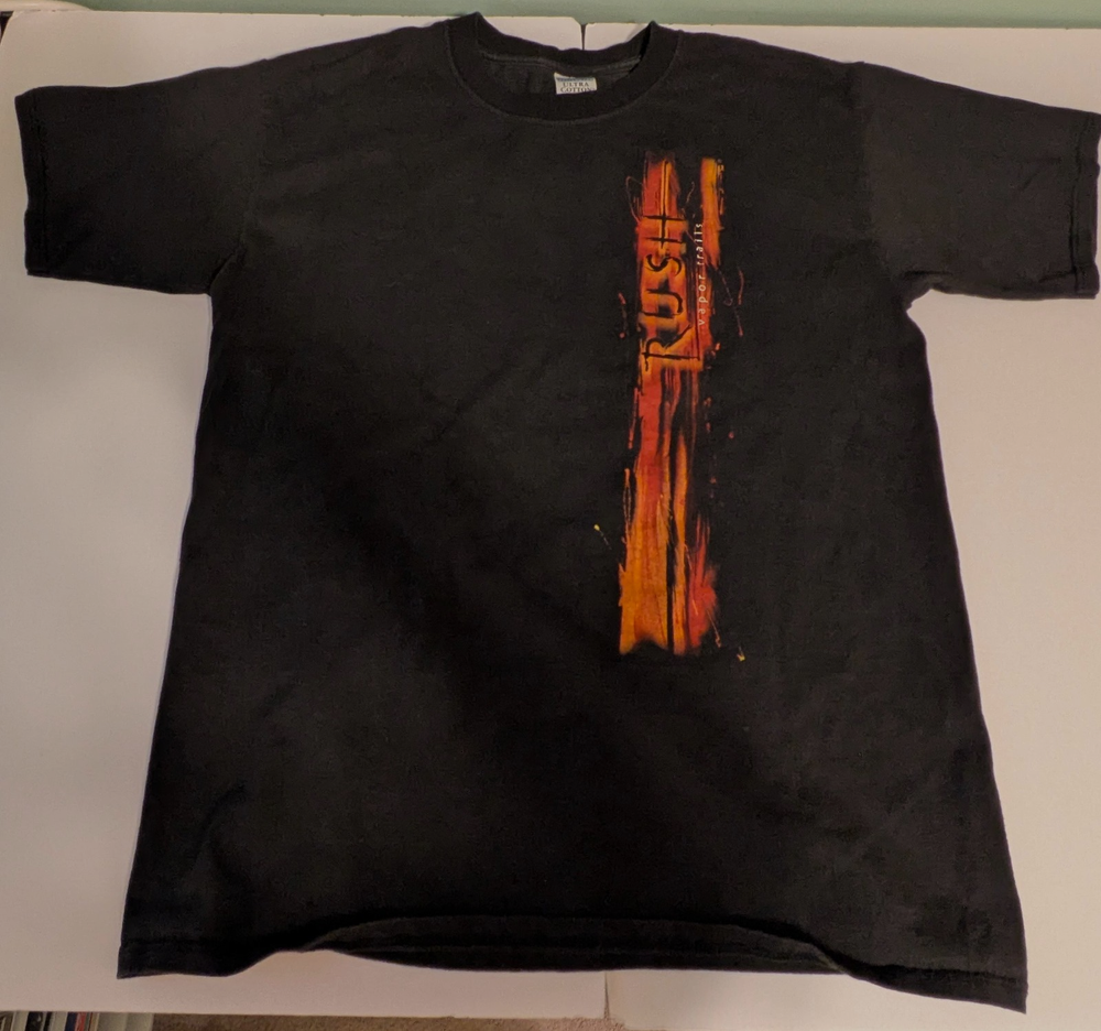 Vintage Rush Vapor Trails 2002 Tour T shirt Large Size