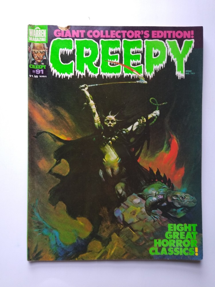 Creepy #91 Warren Magazine Vintage Horror Comic 1977 Vampirella Monsters Gore
