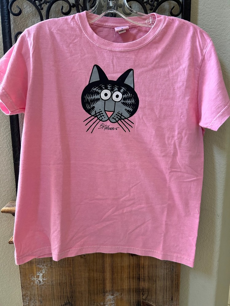 Ladies B. Kliban Cat Face Crazy Shirts ~ Size S  NWT