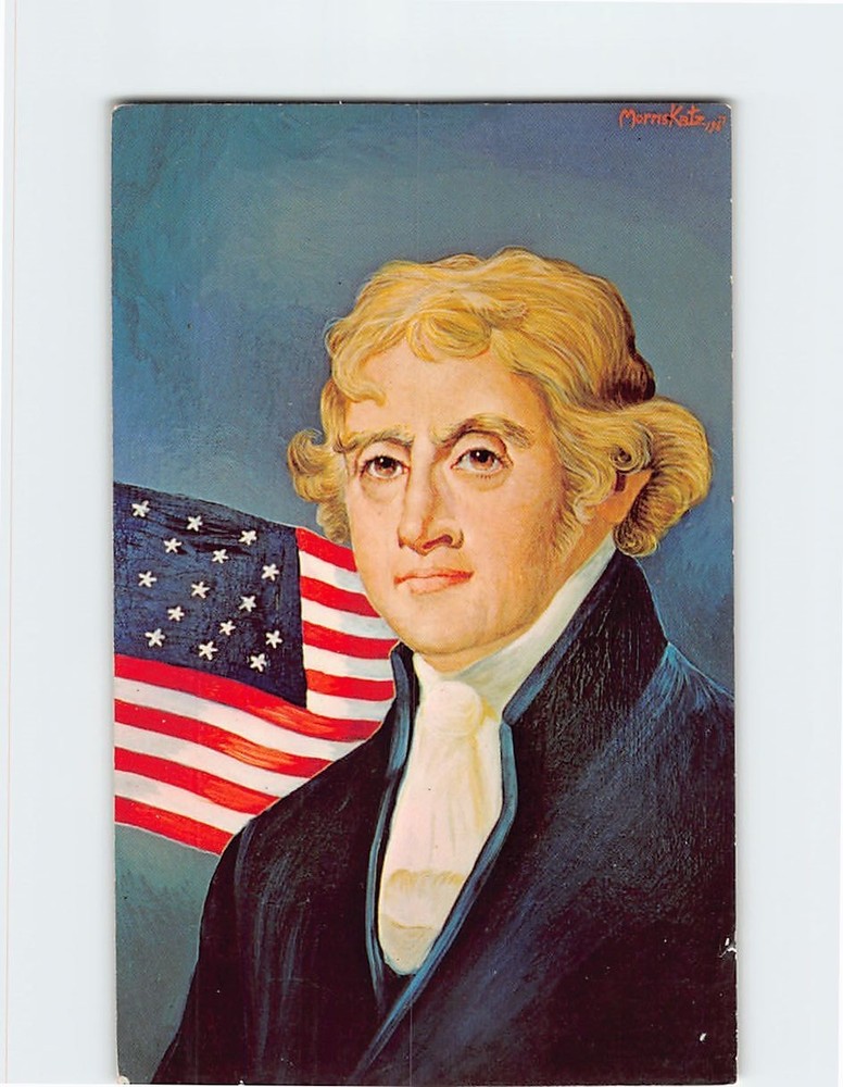 Postcard Thomas Jefferson 3rd US President