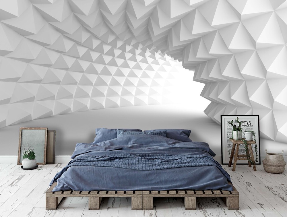 3D Geometric Self-Adhesive Removable Wallpaper Mural for Modern Decor