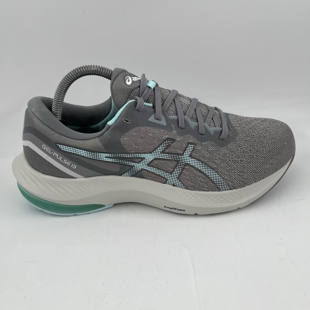 НОВЫЙ! ASICS женщин гель пульс 13 серый новом зеленый низкий верхний кроссовки - размер 10