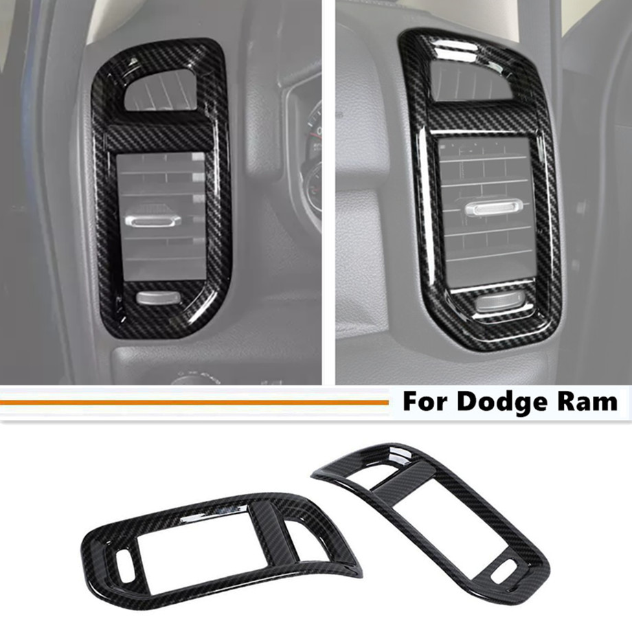 For 2019-2024 Dodge Ram 3500/2500/1500 Carbon Side Air Vent Outlet Cover Trim 2P