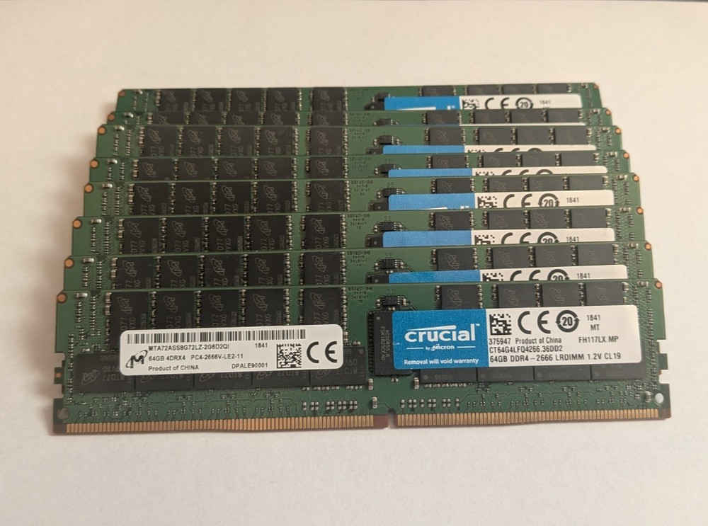 CT64G4LFQ4266 Crucial 64GB DDR4 2666 PC4-21300 4DRx4 ECC LRDIMM Server Memory