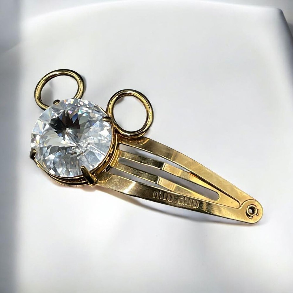 miumiu Disney Limited Edition Gold Hair Clip Genuine Good Condition